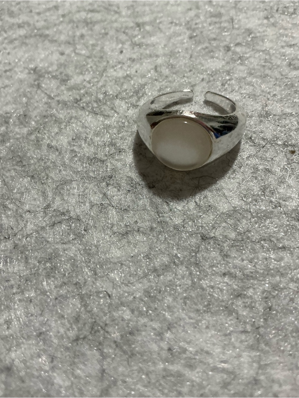 2389-59 925 Sterling Silver Adjustable Moonstone Signet Ring – Chunky Oval Gemst - Picture 5 of 6